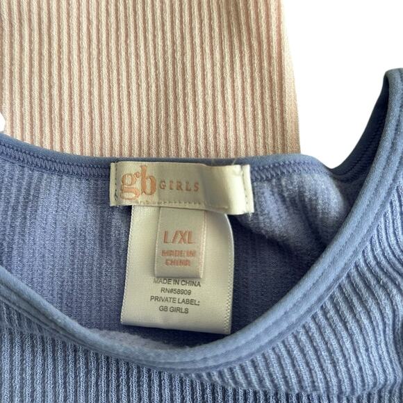 GB GIRLS Ribbed Short Sleeve Tops L/XL - Picture 2 of 5